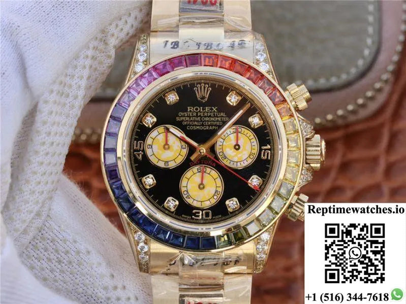 Rolex Daytona Rainbow Cosmograph 116598Rbow Bl Factory 7750 Movement-Rep Time Watches