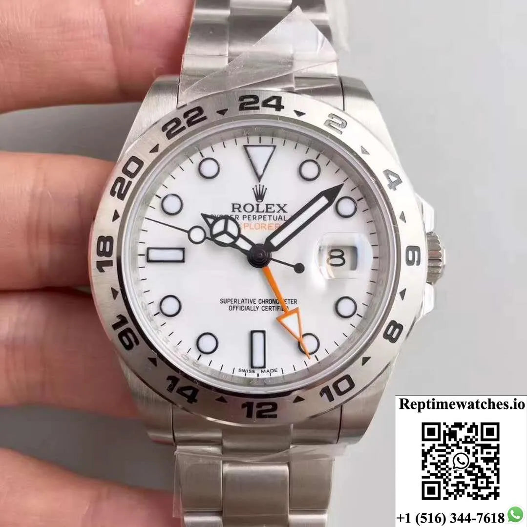 Rolex Explorer Ii 216570 2018 Noob Factory White Dial-Rep Time Watches