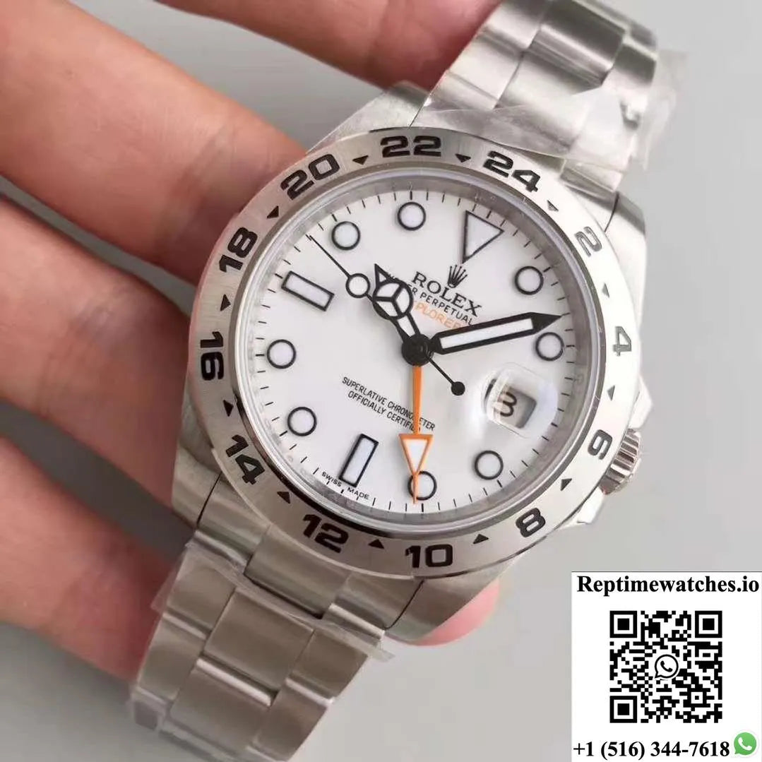 Rolex Explorer Ii 216570 2018 Noob Factory White Dial-Rep Time Watches