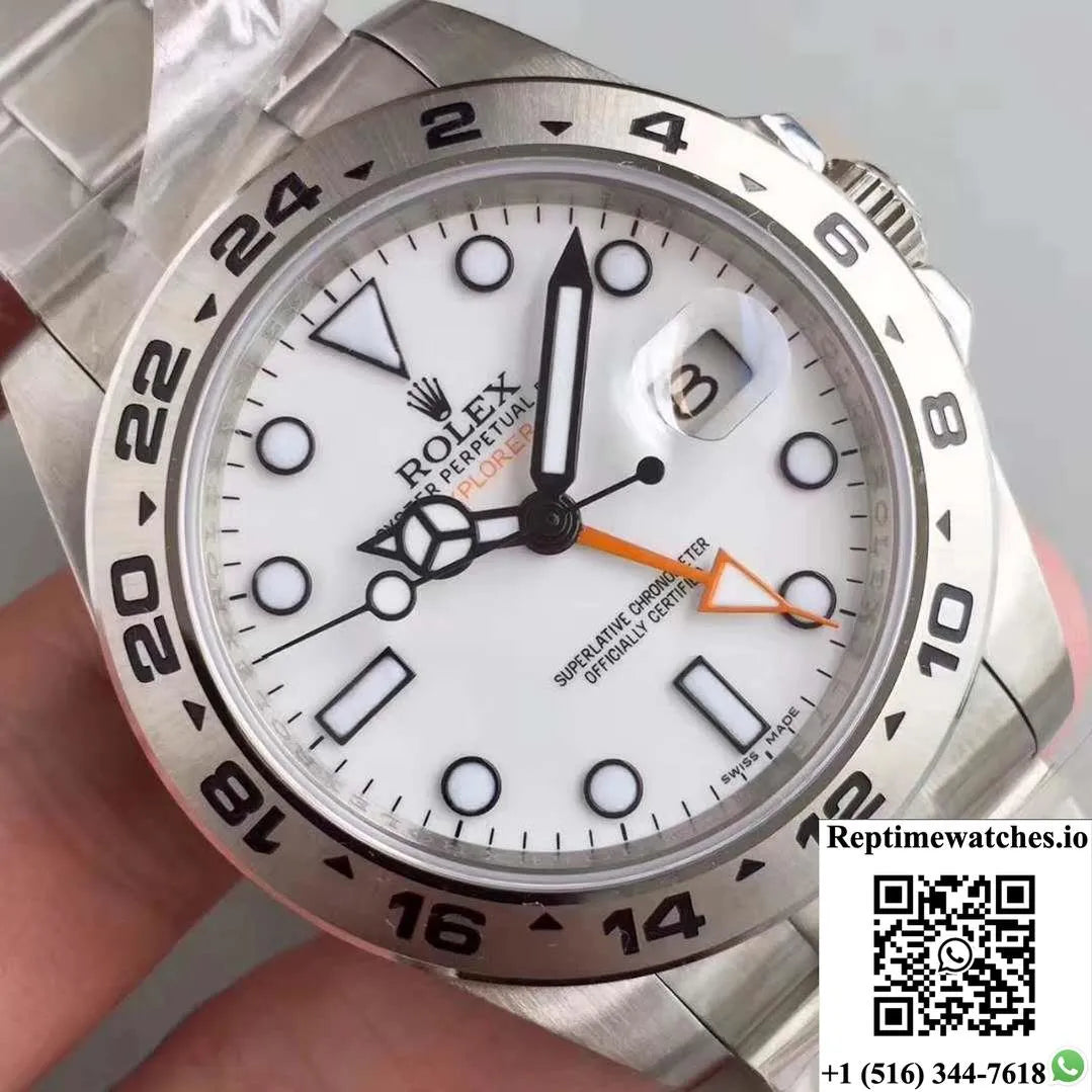 Rolex Explorer Ii 216570 2018 Noob Factory White Dial-Rep Time Watches