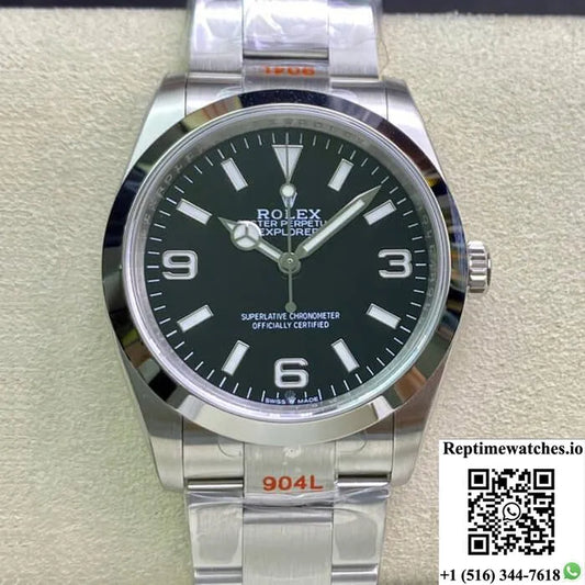 Rolex Explorer M124270-0001 36Mm Ew Factory Black Dial-Rep Time Watches