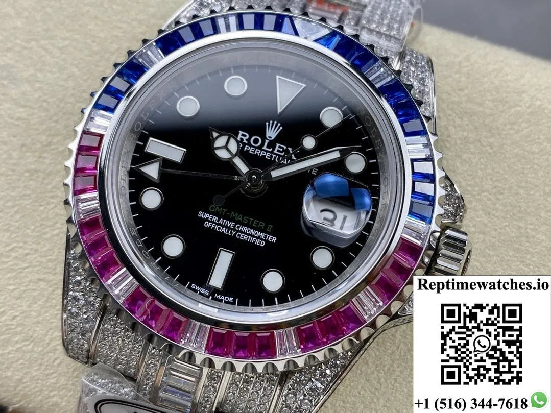 Rolex Gmt-Master 116759 Saru-78209 Amg Factory Diamond Case-Rep Time Watches