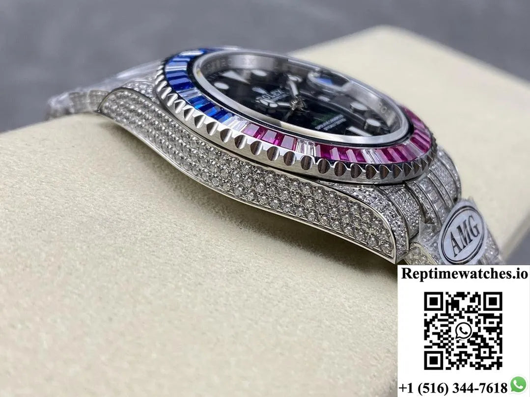 Rolex Gmt-Master 116759 Saru-78209 Amg Factory Diamond Case-Rep Time Watches