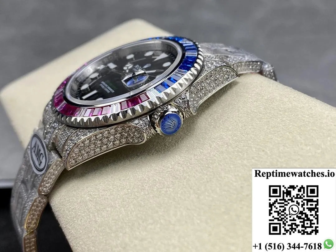 Rolex Gmt-Master 116759 Saru-78209 Amg Factory Diamond Case-Rep Time Watches