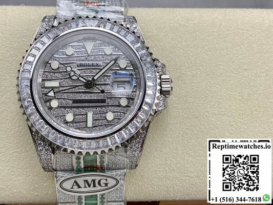 Rolex GMT Master 116769TBR-74780B AMG factory diamond bezel