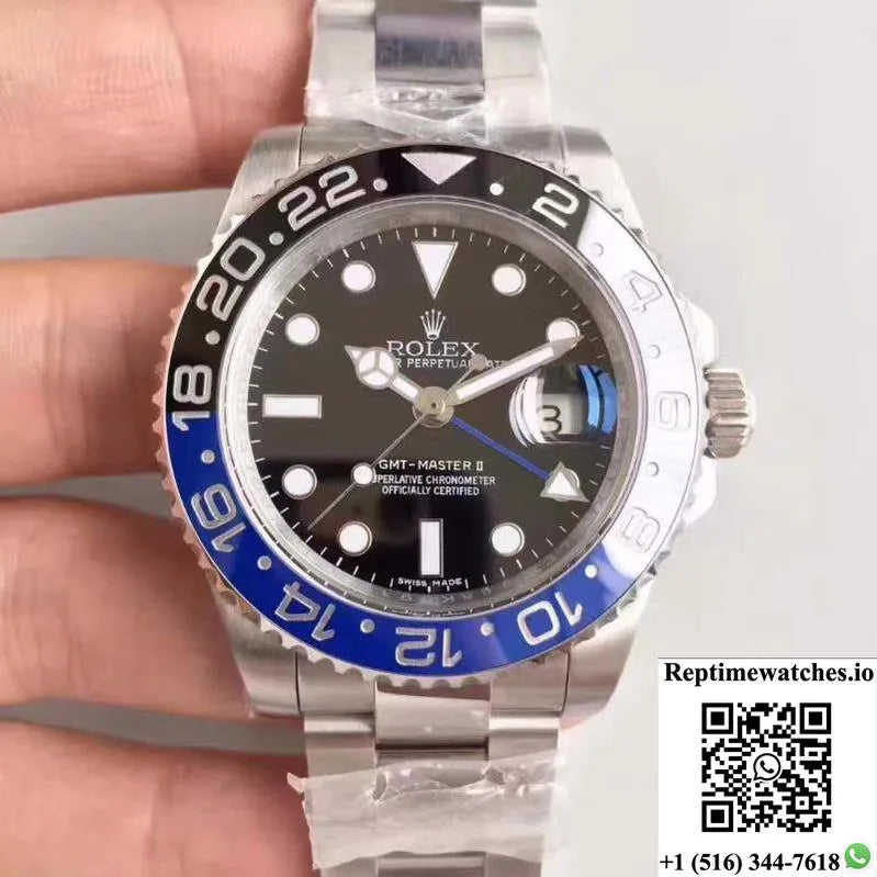 Rolex Gmt Master Ii 116710Blnr Noob Factory V8 Black Dial-Rep Time Watches