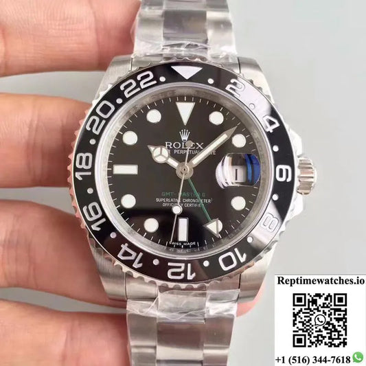 Rolex Gmt Master Ii 116710Ln 40Mm Noob Factory Black Dial-Rep Time Watches