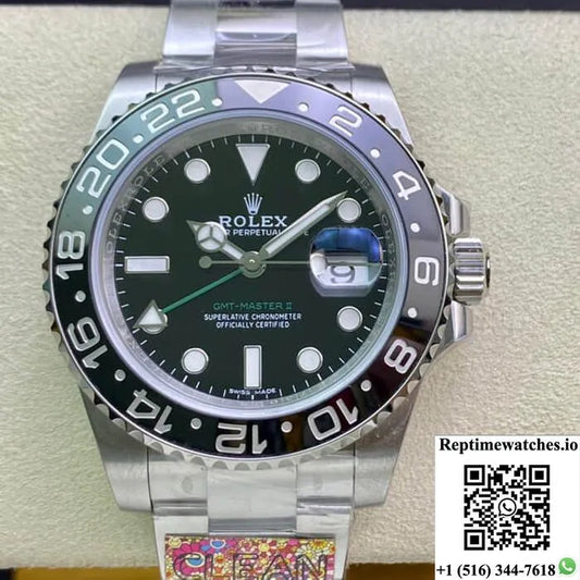 Rolex Gmt Master Ii 116710Ln-78200 Clean Factory Black Dial-Rep Time Watches