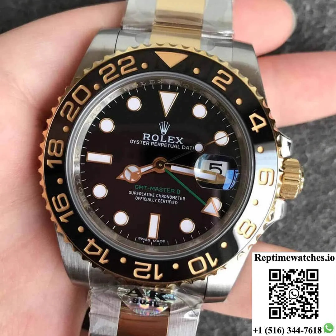 Rolex Gmt Master Ii 116713-Ln-78203 Ar Factory Yellow Gold-Rep Time Watches