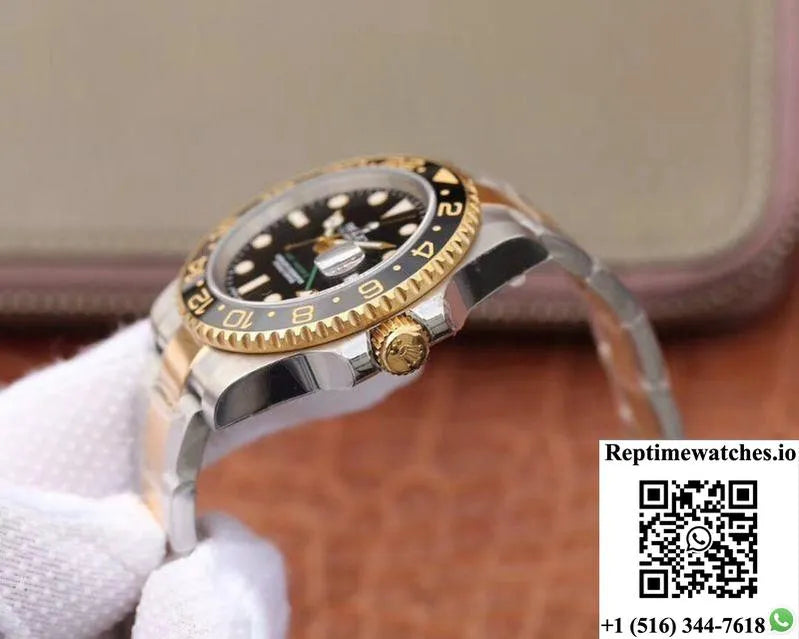 Rolex Gmt Master Ii 116713Ln Ew Factory Yellow Gold Bezel-Rep Time Watches