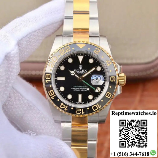 Rolex GMT Master II 116713LN EW Factory Yellow Gold Bezel - Watches
