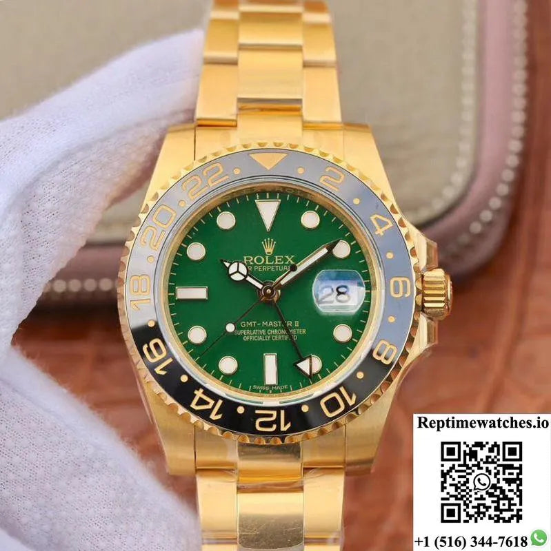 Rolex Gmt Master Ii 116718Ln Ew Factory Green Dial-Rep Time Watches