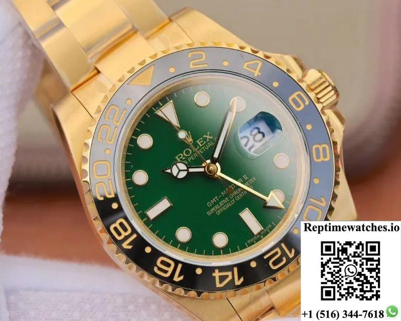 Rolex Gmt Master Ii 116718Ln Ew Factory Green Dial-Rep Time Watches