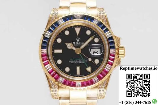 Rolex Gmt Master Ii 116758 Saru-78208 Rof Factory Black Dial-Rep Time Watches