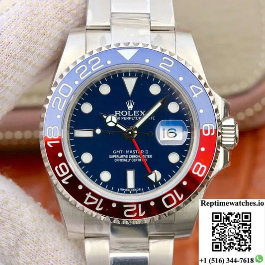 Rolex Gmt Master Ii 126710Blro Ew Factory Blue Dial-Rep Time Watches
