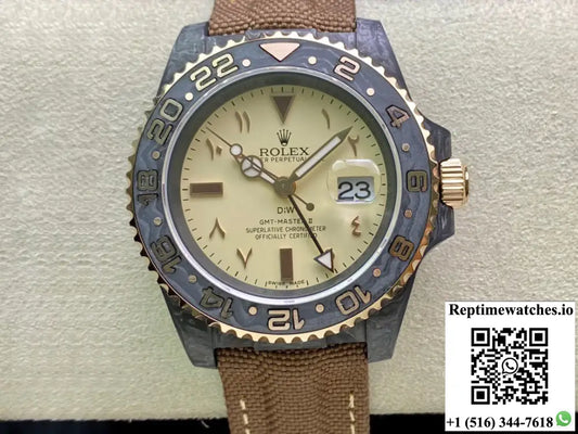 Rolex GMT-Master II Diw Carbon Fiber Brown Fabric Strap Product Photo 1