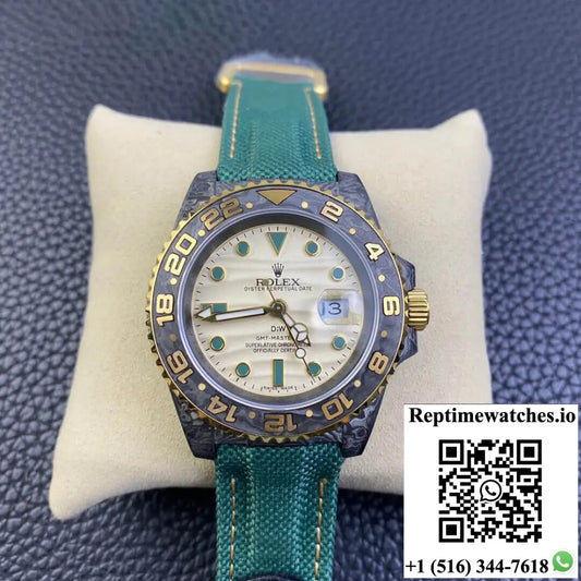 Rolex GMT-Master II Diw Carbon Fiber Case Green Fabric Strap Product Photo 1
