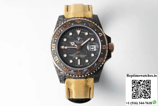 Rolex GMT-Master II Diw Carbon Fiber Yellow Fabric Strap Product Photo 1