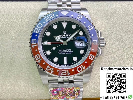Rolex Gmt Master Ii M126710Blro-0001 Clean Factory Black Dial-Rep Time Watches