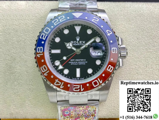 Rolex Gmt Master Ii M126710Blro-0002 Clean Factory Black Dial-Rep Time Watches