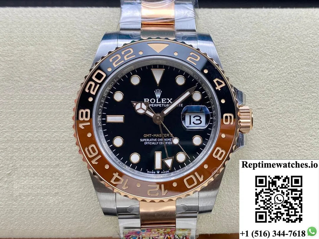 Rolex Gmt Master Ii M126711Chnr-0002 Clean Factory Rose Gold-Rep Time Watches