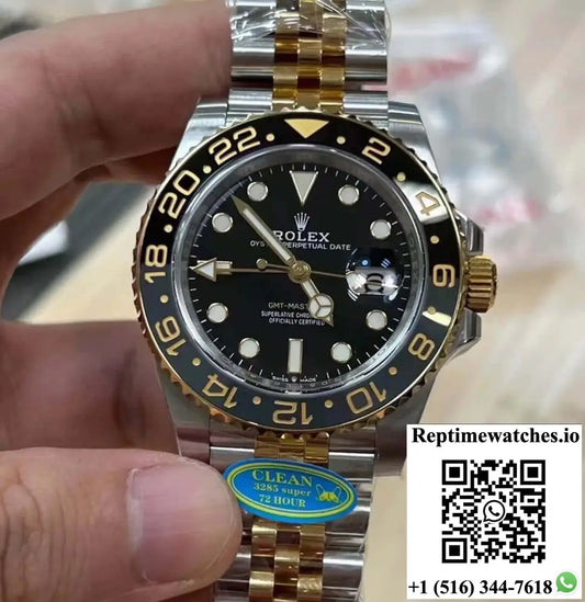 Rolex GMT Master II M126713grnr-0001 Clean Factory Black Dial - Watches