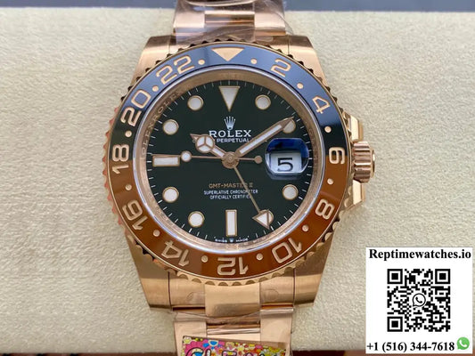Rolex GMT Master II M126715CHNR-0001 Clean Factory Rose Gold - Watches