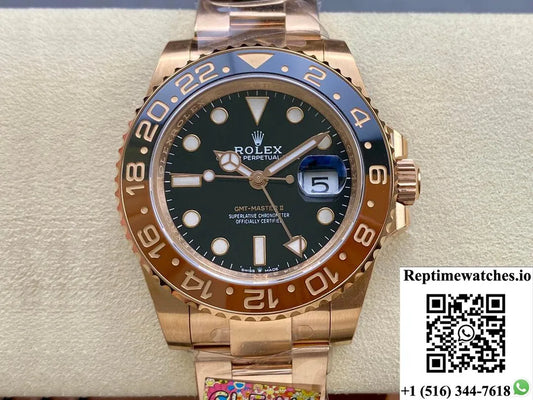 Rolex Gmt Master Ii M126715Chnr-0001 Clean Factory Rose Gold-Rep Time Watches