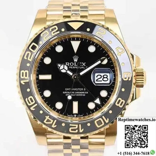 Rolex Gmt Master Ii M126718Grnr-0001 Ew Factory Black Dial-Rep Time Watches