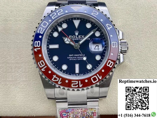 Rolex Gmt Master Ii M126719Blro-0003 Clean Factory Blue Dial-Rep Time Watches