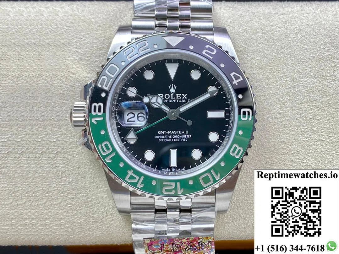 Rolex Gmt Master Ii M126720Vtnr-0002 Clean Factory Black Dial-Rep Time Watches