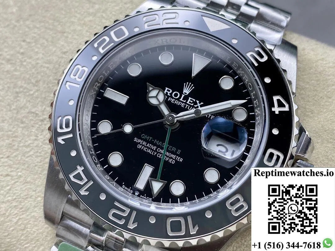 Rolex Greenwich Ii Gmt M126710Grnr-0003 Black Dial Ar Factory-Rep Time Watches