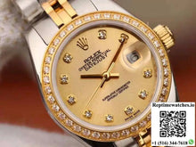 Rolex Lady Datejust 18K Gold Plating 28mm Gold Dial - Watches