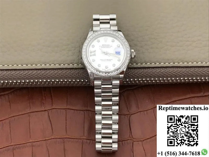 Rolex Lady Datejust 279136Rbr 28Mm Silver Dial-Rep Time Watches