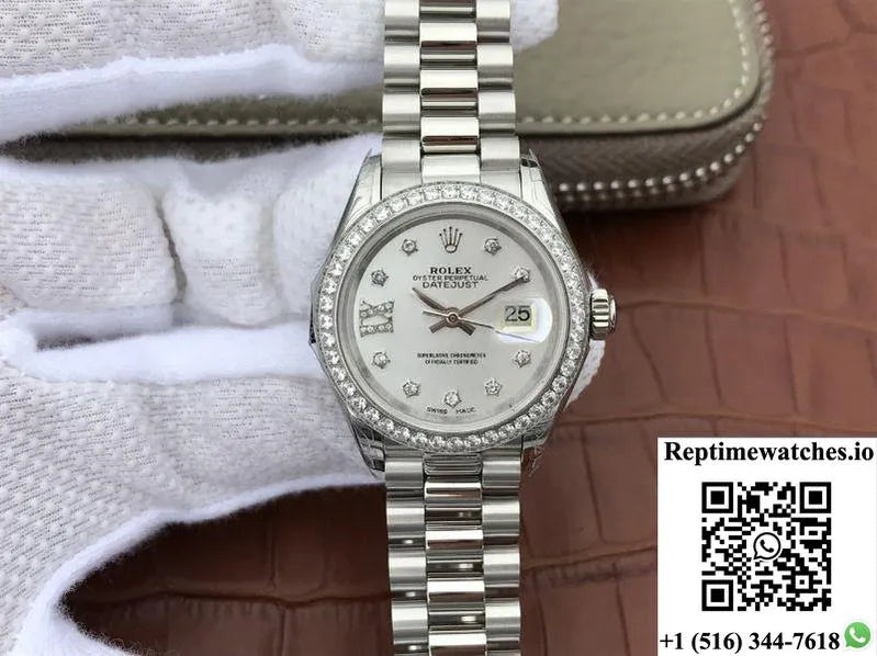 Rolex Lady Datejust 279136Rbr 28Mm Silver Dial-Rep Time Watches