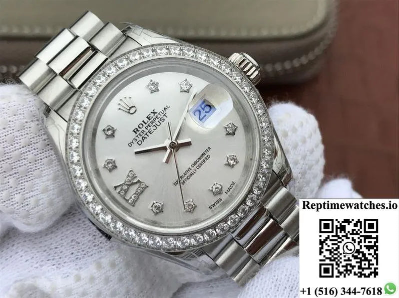 Rolex Lady Datejust 279136Rbr 28Mm Silver Dial-Rep Time Watches