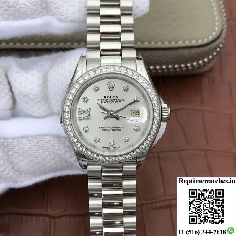 Rolex Lady Datejust 279136Rbr 28Mm Silver Dial-Rep Time Watches