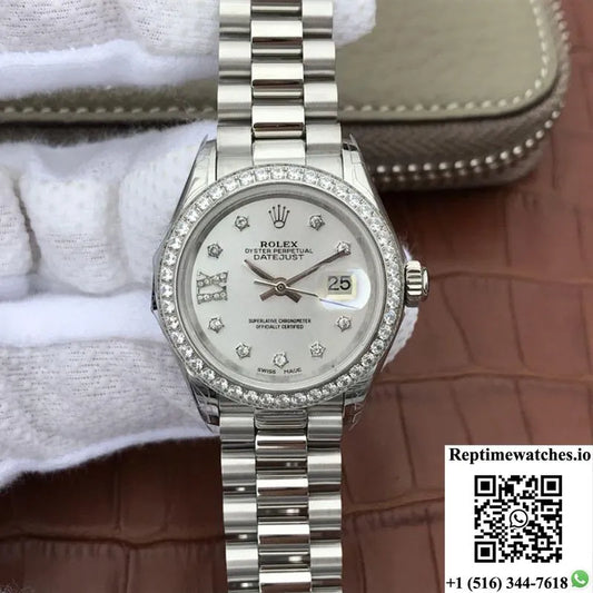 Rolex Lady Datejust 279136Rbr 28Mm Silver Dial-Rep Time Watches