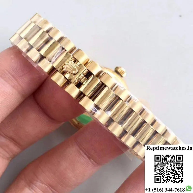 Rolex Lady Datejust 279138Rbr 28Mm Yellow Gold Champagne Dial-Rep Time Watches