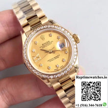 Rolex Lady Datejust 279138RBR 28MM Yellow Gold Champagne Dial - Watches