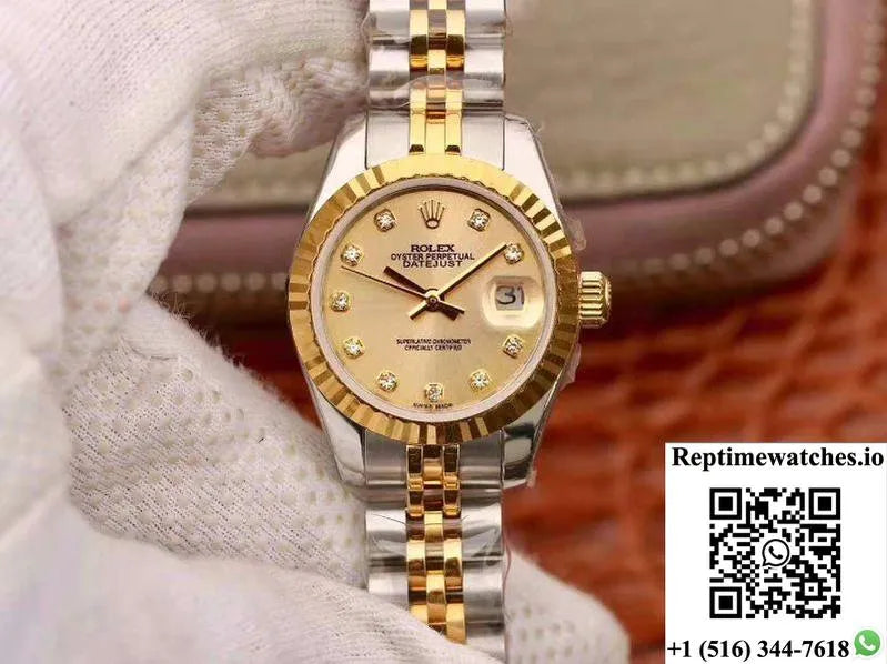 Rolex Lady Datejust 28Mm 18K Gold Dial-Rep Time Watches