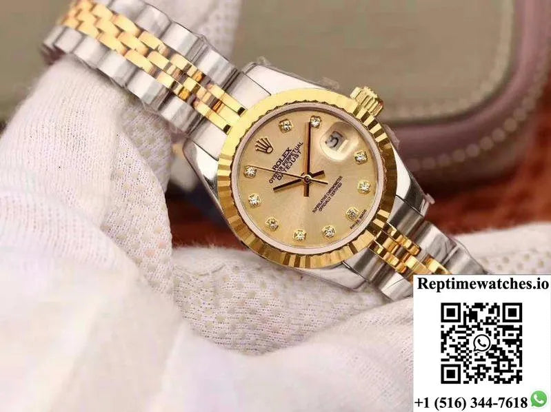 Rolex Lady Datejust 28Mm 18K Gold Dial-Rep Time Watches