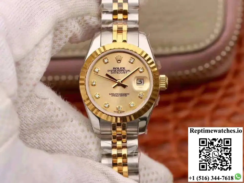 Rolex Lady Datejust 28mm 18K Gold Dial - Watches
