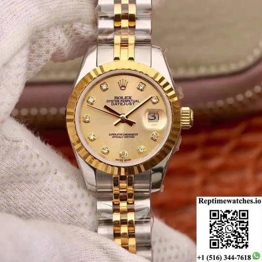 Rolex Lady Datejust 28Mm 18K Gold Dial-Rep Time Watches