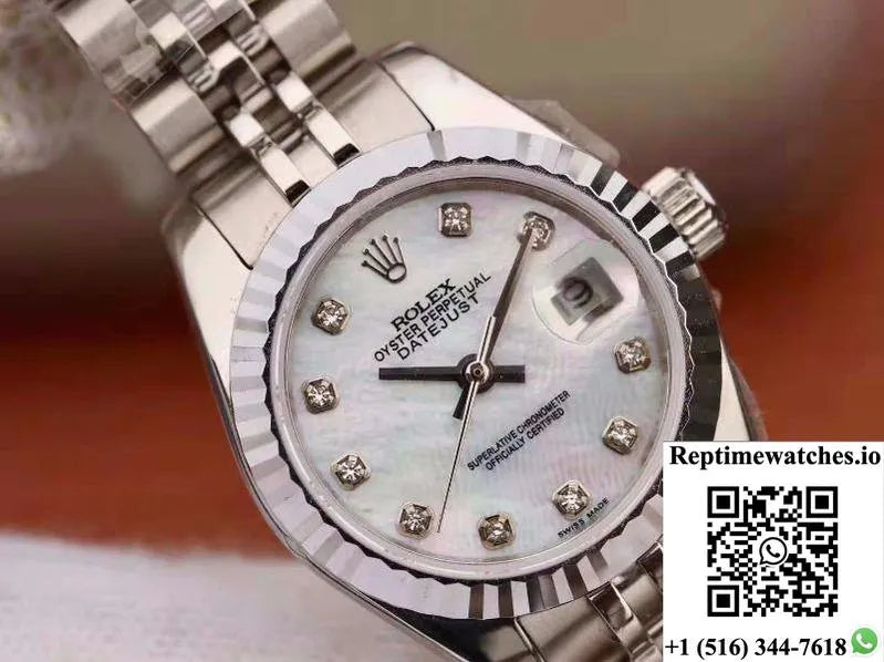 Rolex Lady Datejust 28Mm White Dial-Rep Time Watches