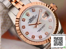 Rolex Lady Datejust Rose Gold 28MM White Enamel Dial - Watches