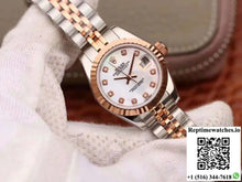 Rolex Lady Datejust Rose Gold 28MM White Enamel Dial - Watches