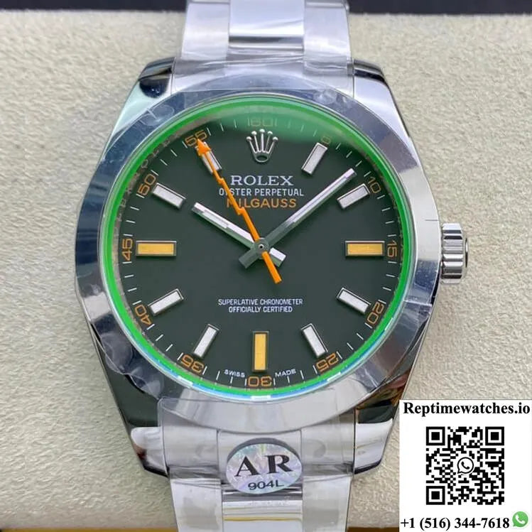 Rolex Milgauss 116400Gv Ar Factory Black Dial-Rep Time Watches