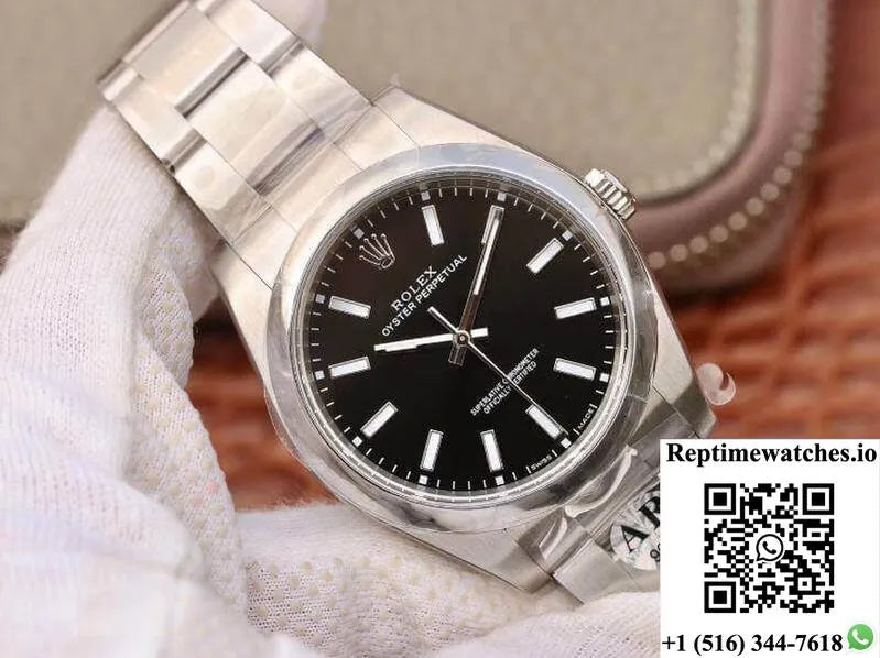 Rolex Oyster Perpetual 114300 39Mm Ar Factory Black Dial-Rep Time Watches