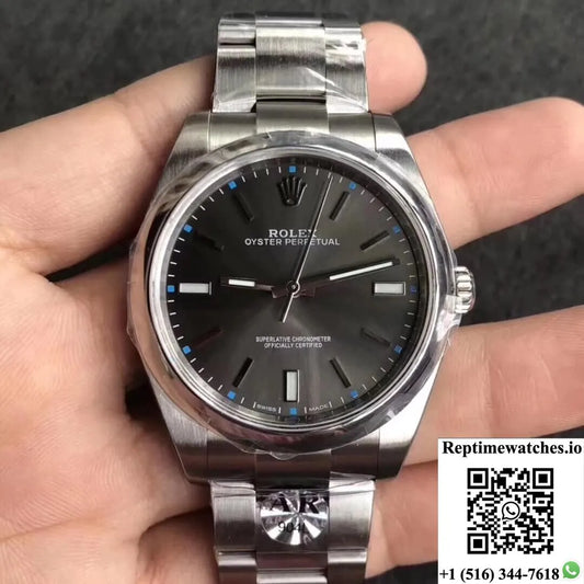 Rolex Oyster Perpetual 114300 39Mm Ar Factory Grey Dial-Rep Time Watches